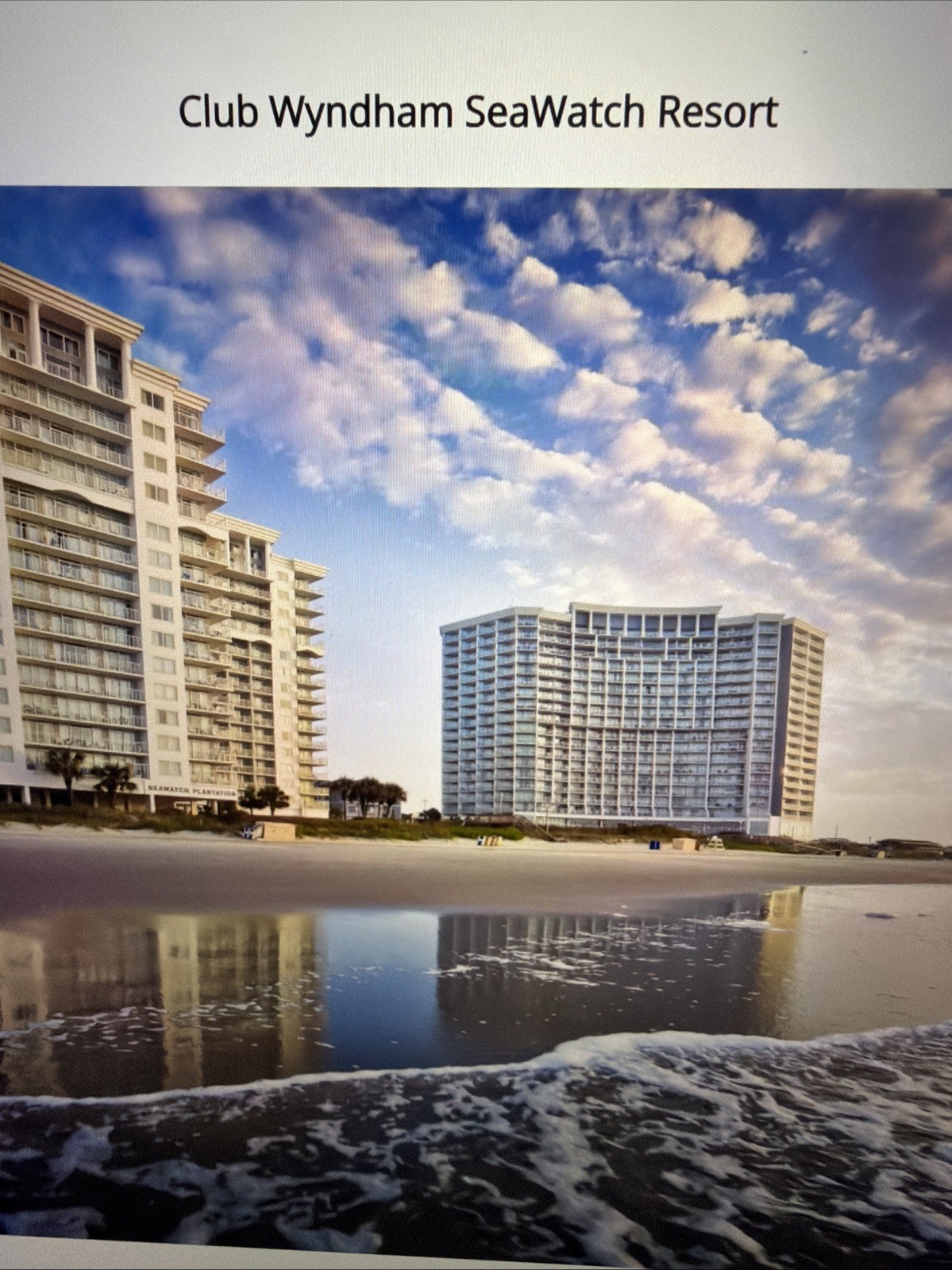 Club Wyndham SeaWatch Resort – 2 Bdrm – Myrtle Beach SC