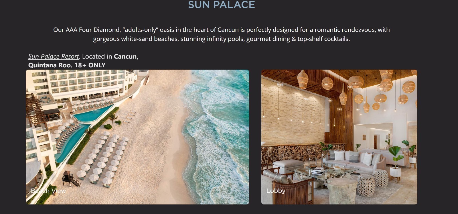 Grand Moon Palace Vacation – All Inclusive Resort – 5 Star