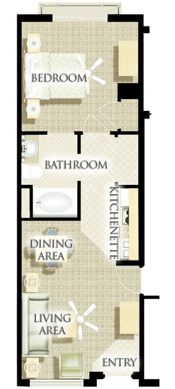 HARBORSIDE RESORT at ATLANTIS, NASSAU, THE BAHAMAS. 1 Bedroom Villa