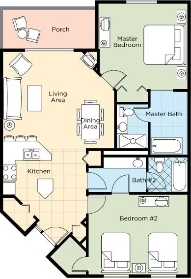 Wyndham Branson @ The Meadows, 2BR Deluxe, Sleeps 8, 5N, July 26-31.