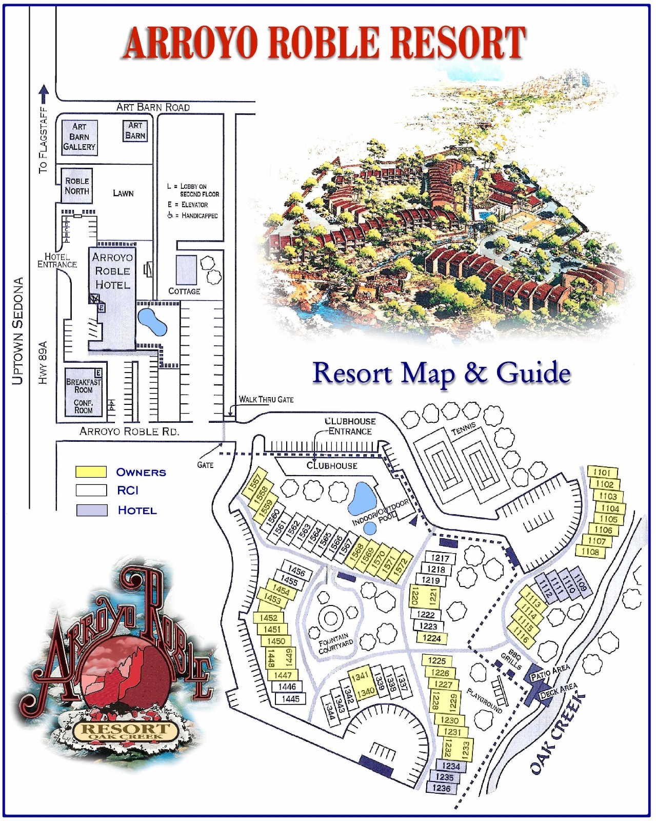 2BR 2-1/2 BA Suite Arroyo Roble Creekside Uptown Sedona AZ (April 12 -19, 2026)