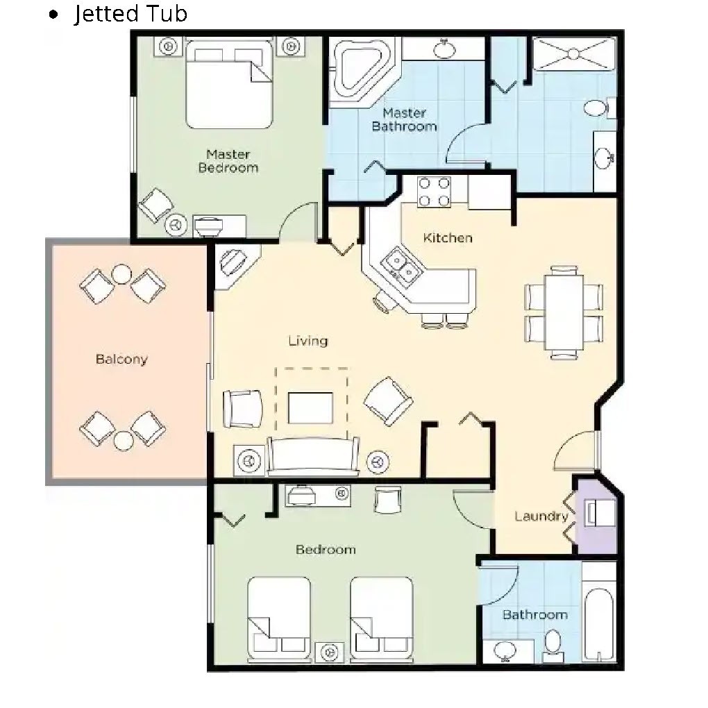 Disney Wyndham Bonnet Creek 2BR Deluxe Aug 20-24,2026 Near Halloween Party