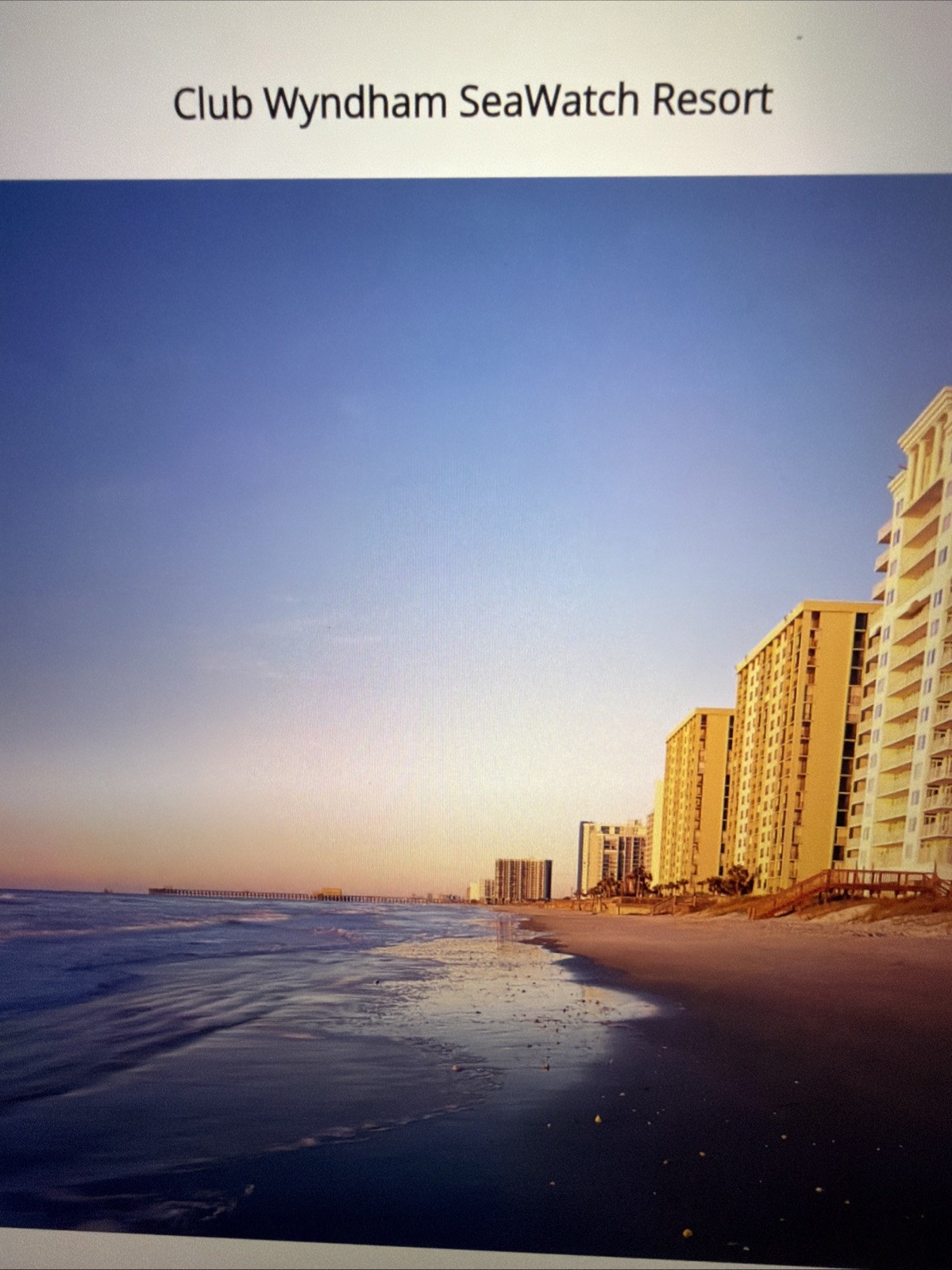 Club Wyndham SeaWatch Resort – 2 Bdrm – Myrtle Beach SC