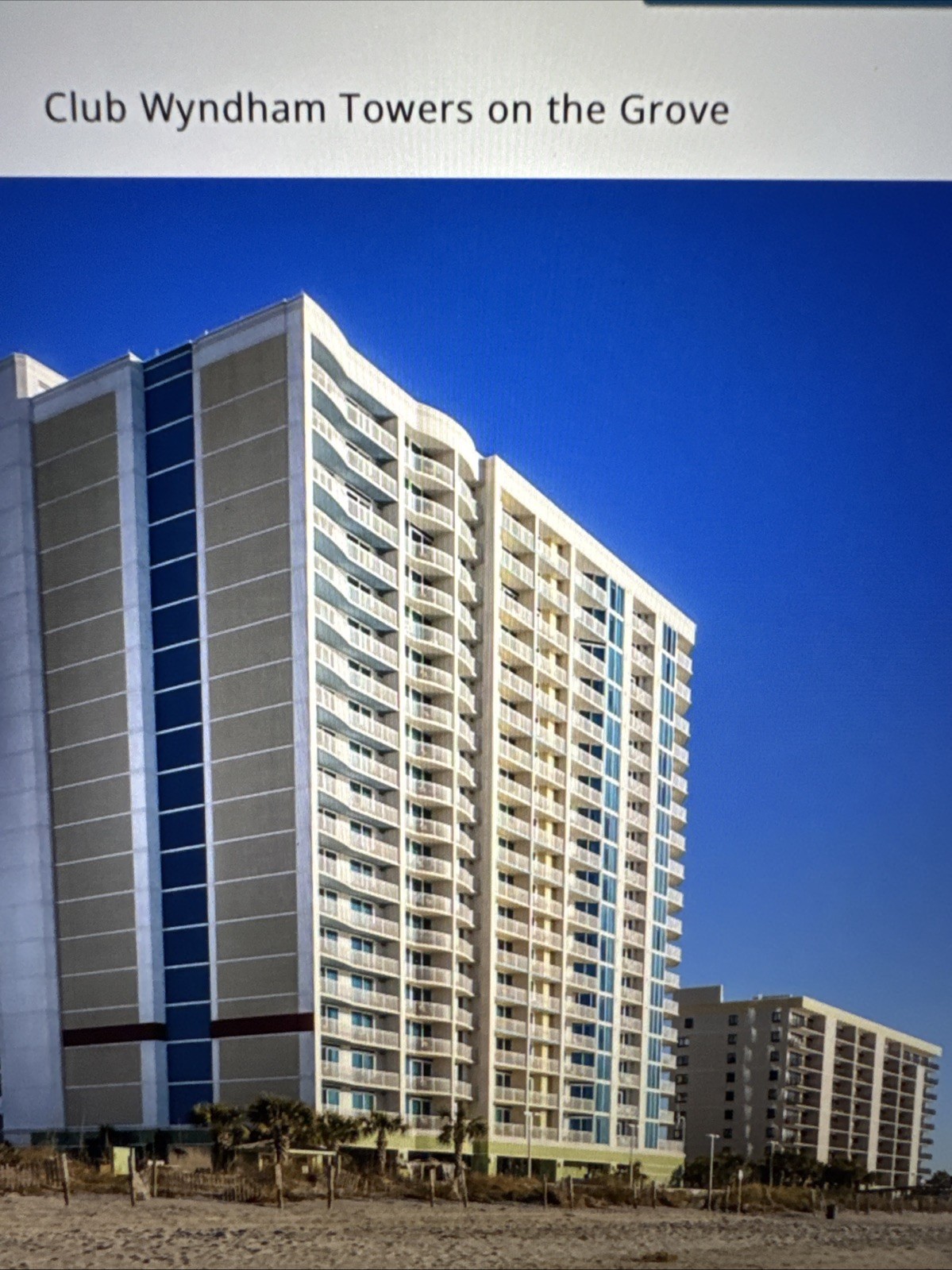 Club Wyndham Towers on the Grove – 2 Bdrm – North Myrtle Beach ￼SC