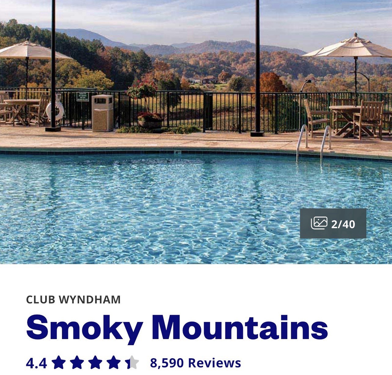 WYNDHAM Smoky Mountains 2 Bdrm DELUXE 4 Nights RENTAL 8/10 – 8/14 2026 Tennessee