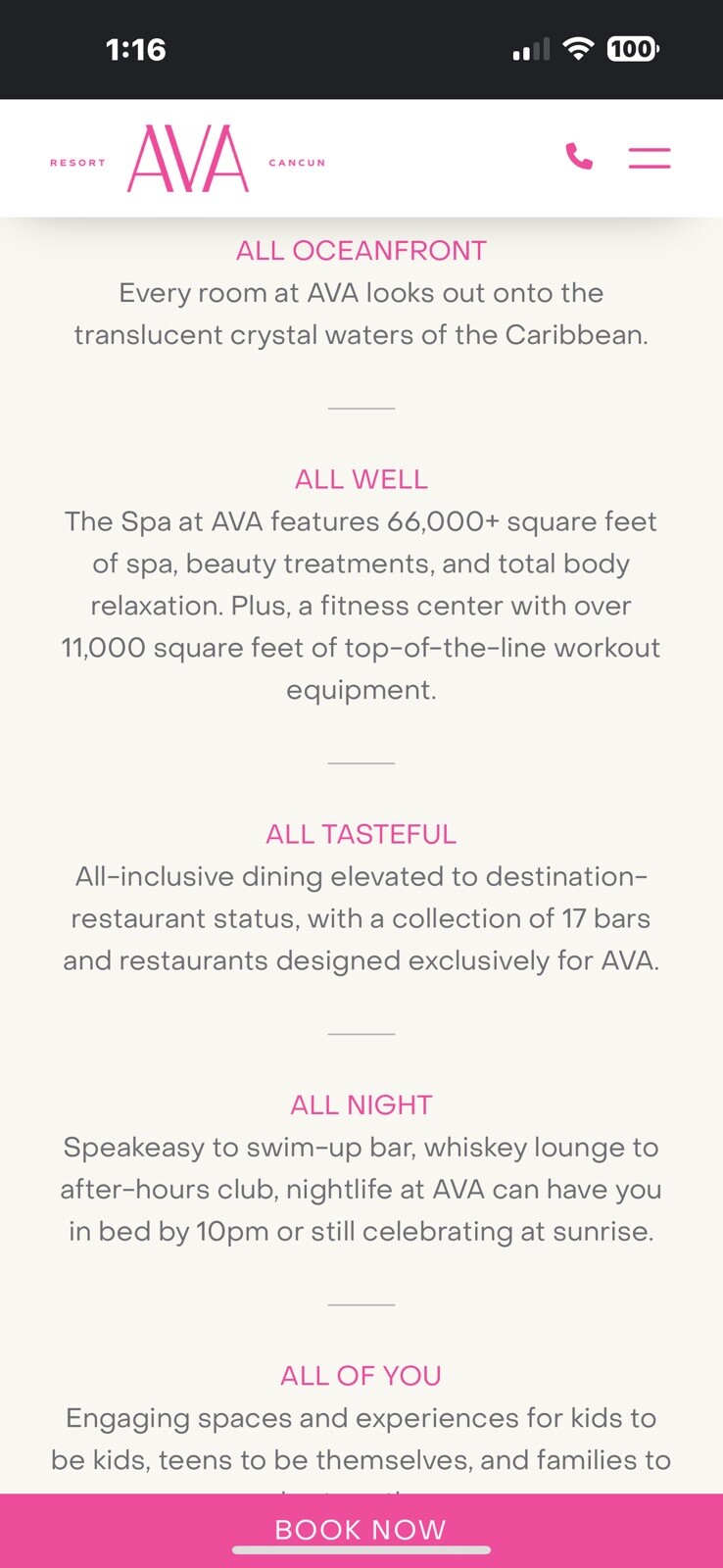 AVA OCEANFRONT CANCUN LUXURY RESORT GRAND OPENING SPECIAL SAVE 25% STAY BY 8-15!